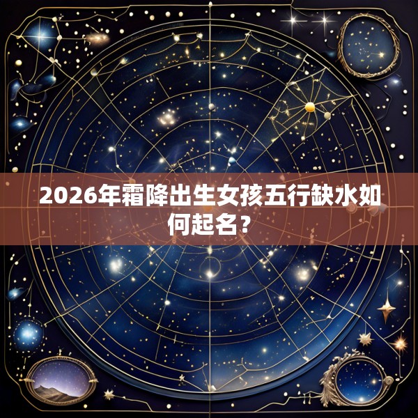 2026年霜降出生女孩五行缺水如何起名？