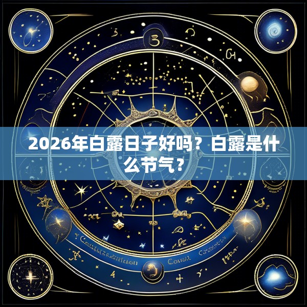 2026年白露日子好吗?白露是什么节气?