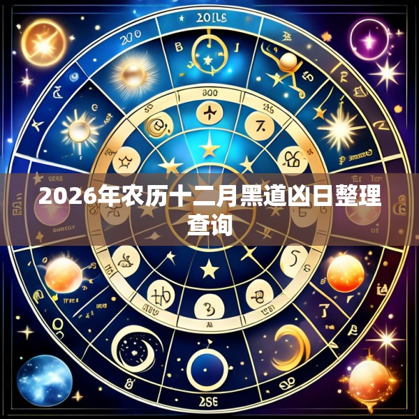 2026年农历十二月黑道凶日整理查询