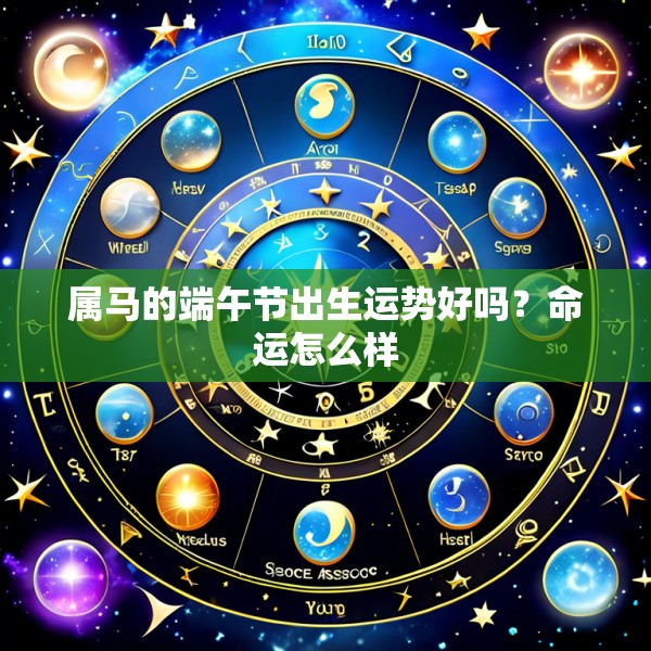 属马的端午节出生运势好吗?命运怎么样