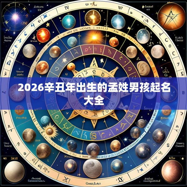 2026辛丑年出生的孟姓男孩起名大全