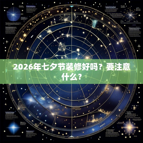 2026年七夕节装修好吗?要注意什么?