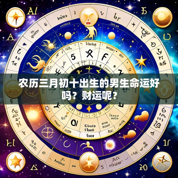 农历三月初十出生的男生命运好吗？财运呢？