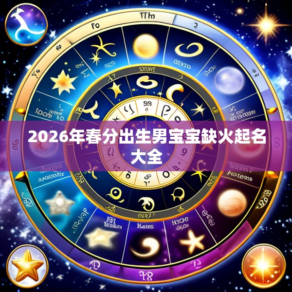 2026年春分出生男宝宝缺火起名大全