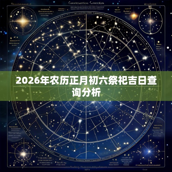 2026年农历正月初六祭祀吉日查询分析