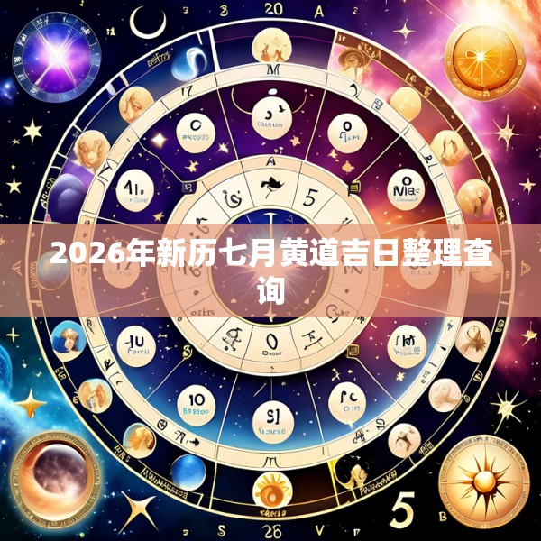 2026年新历七月黄道吉日整理查询