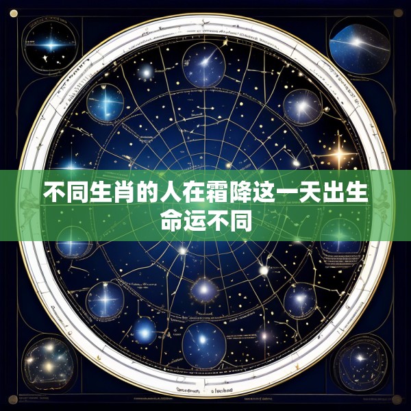 不同生肖的人在霜降这一天出生命运不同