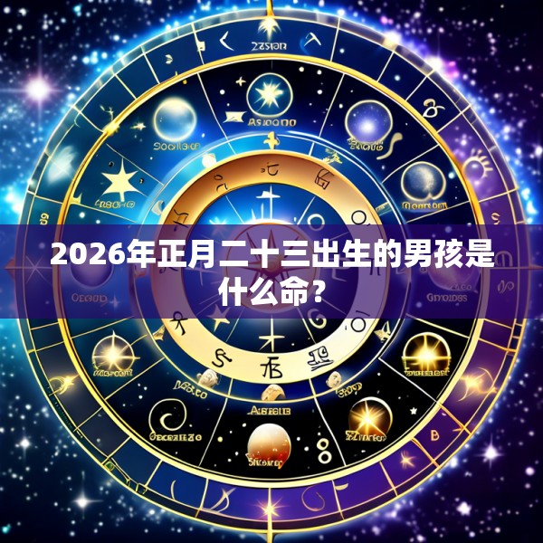 2026年正月二十三出生的男孩是什么命？