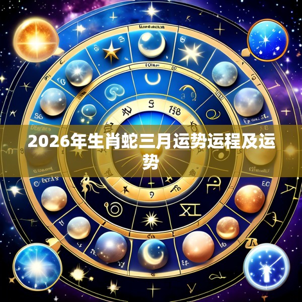 2026年生肖蛇三月运势运程及运势