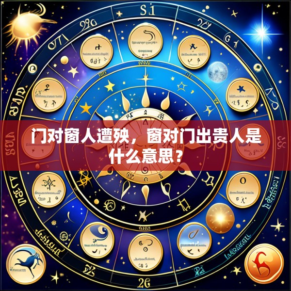 门对窗人遭殃,窗对门出贵人是什么意思?