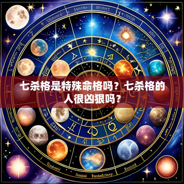 七杀格是特殊命格吗？七杀格的人很凶狠吗？