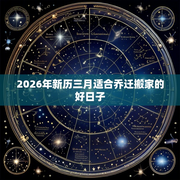 2026年新历三月适合乔迁搬家的好日子