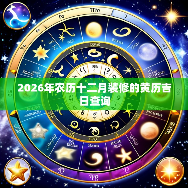 2026年农历十二月装修的黄历吉日查询