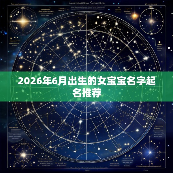 2026年6月出生的女宝宝名字起名推荐