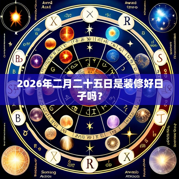 2026年二月二十五日是装修好日子吗？