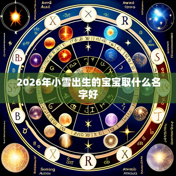 2026年小雪出生的宝宝取什么名字好