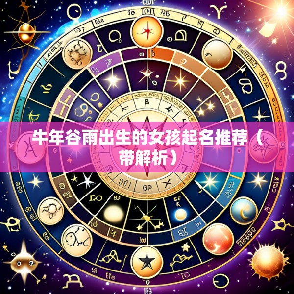 牛年谷雨出生的女孩起名推荐(带解析)