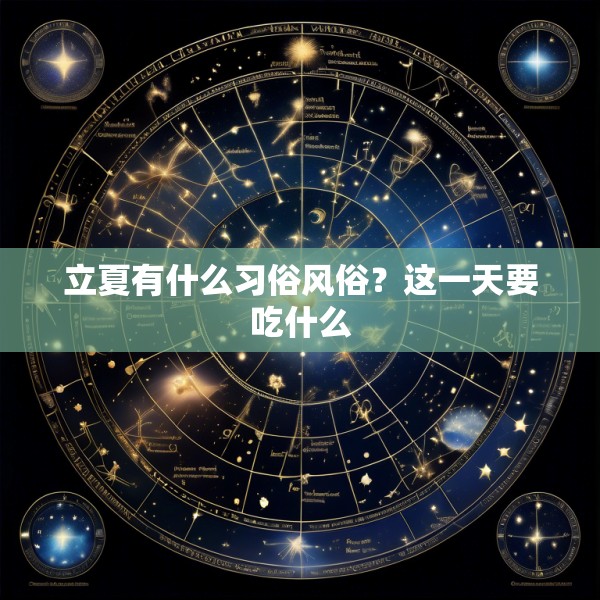 立夏有什么习俗风俗？这一天要吃什么