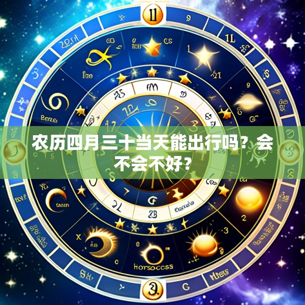 农历四月三十当天能出行吗?会不会不好?