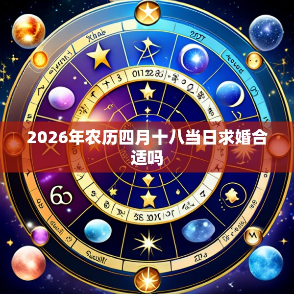 2026年农历四月十八当日求婚合适吗
