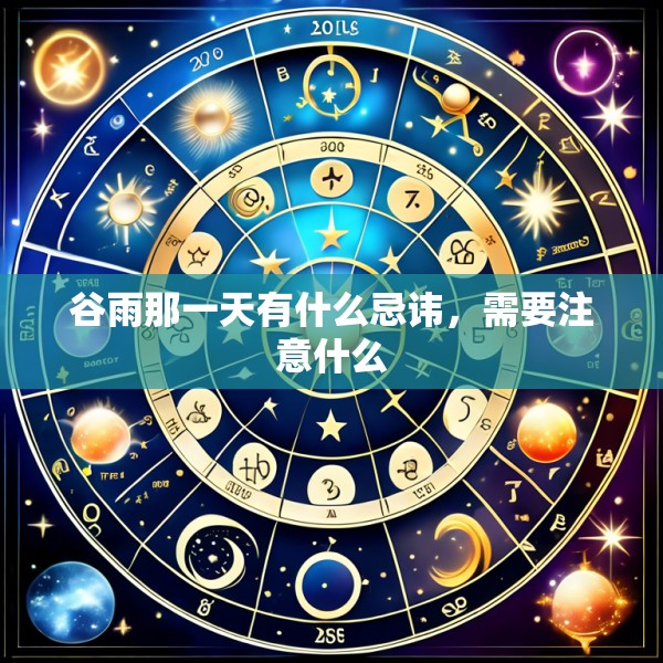 谷雨那一天有什么忌讳,需要注意什么