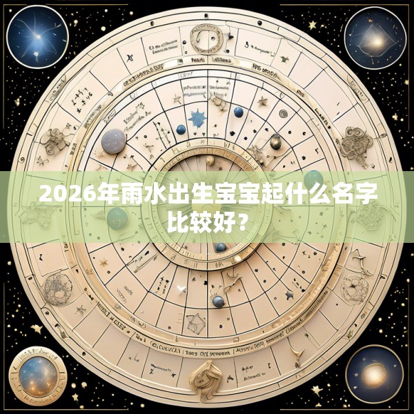 2026年雨水出生宝宝起什么名字比较好？