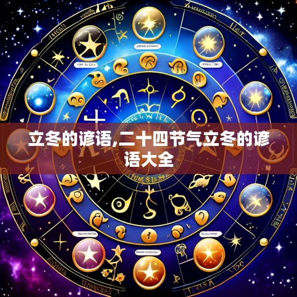 立冬的谚语,二十四节气立冬的谚语大全