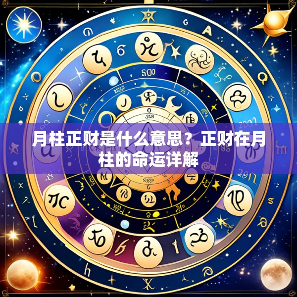 月柱正财是什么意思？正财在月柱的命运详解