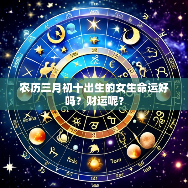 农历三月初十出生的女生命运好吗？财运呢？