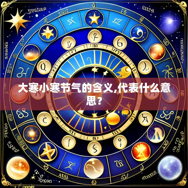 大寒小寒节气的含义,代表什么意思？