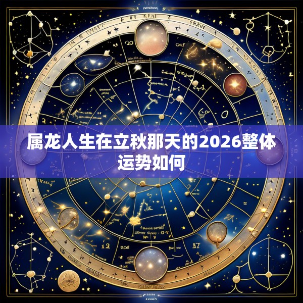 属龙人生在立秋那天的2026整体运势如何