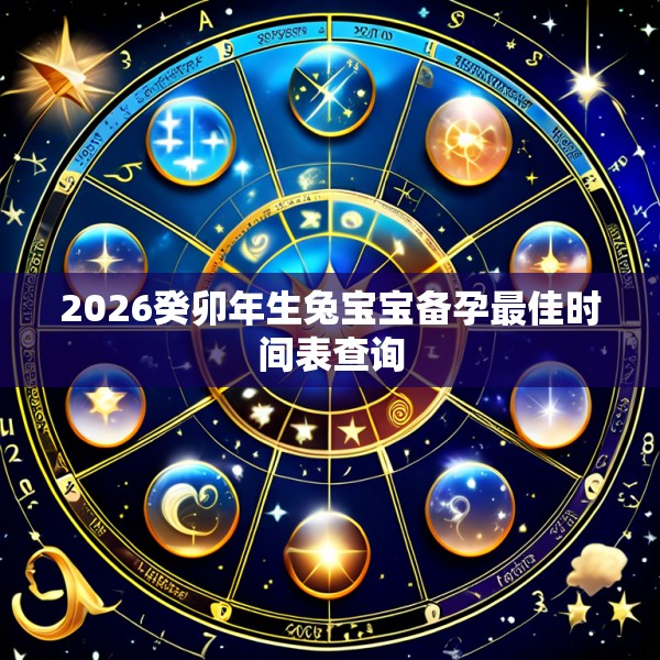 2026癸卯年生兔宝宝备孕最佳时间表查询