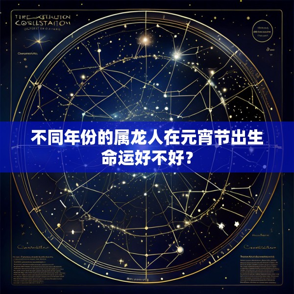 不同年份的属龙人在元宵节出生命运好不好?