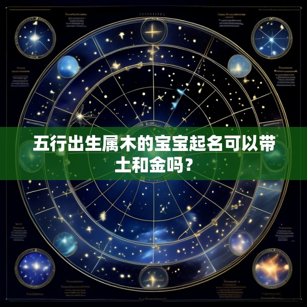 五行出生属木的宝宝起名可以带土和金吗？