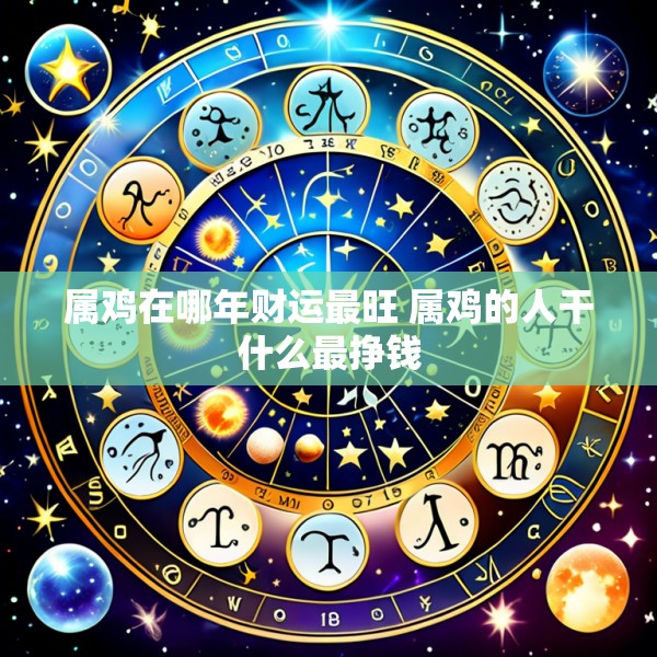 属鸡在哪年财运最旺 属鸡的人干什么最挣钱