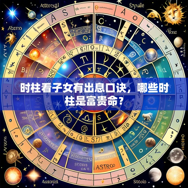 时柱看子女有出息口诀，哪些时柱是富贵命？