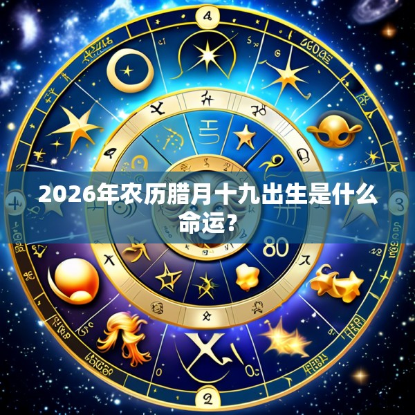 2026年农历腊月十九出生是什么命运?