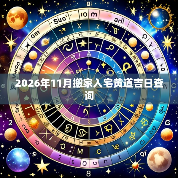 2026年11月搬家入宅黄道吉日查询