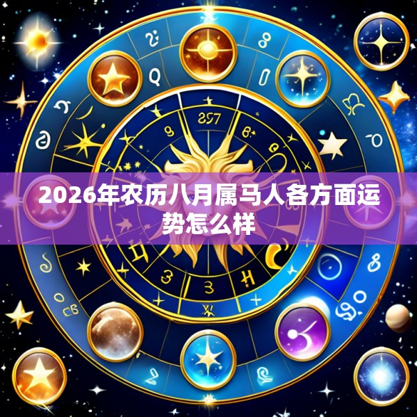 2026年农历八月属马人各方面运势怎么样