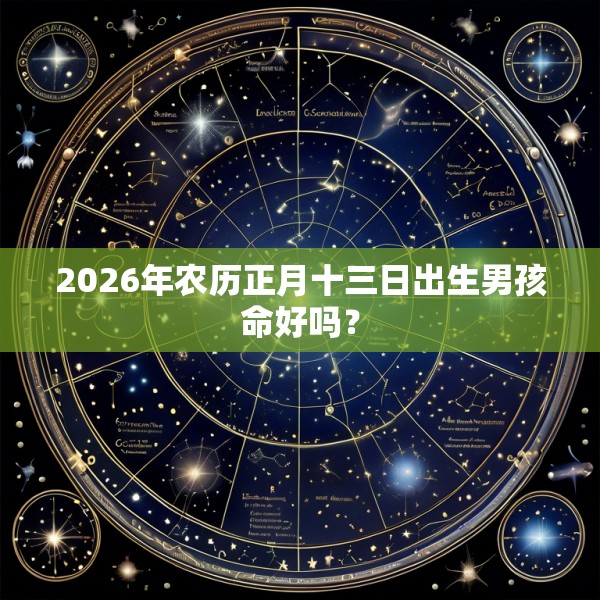 2026年农历正月十三日出生男孩命好吗？