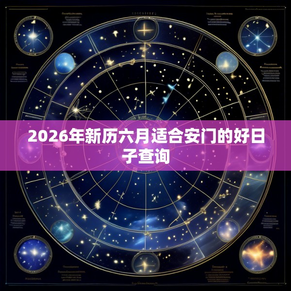 2026年新历六月适合安门的好日子查询