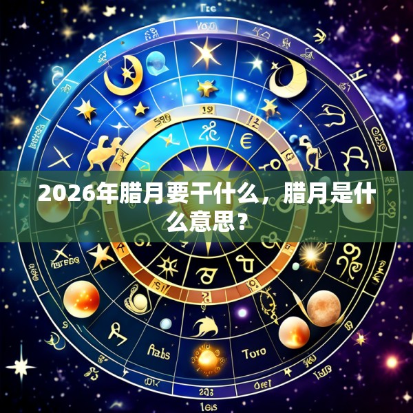 2026年腊月要干什么,腊月是什么意思?