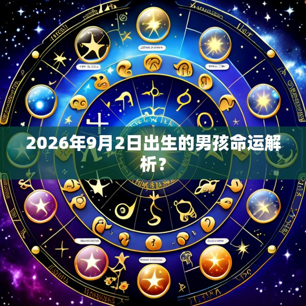 2026年9月2日出生的男孩命运解析?