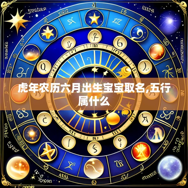 虎年农历六月出生宝宝取名,五行属什么