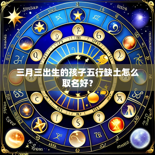 三月三出生的孩子五行缺土怎么取名好？