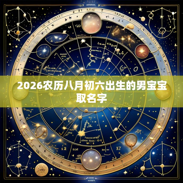 2026农历八月初六出生的男宝宝取名字