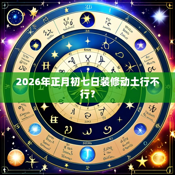 2026年正月初七日装修动土行不行？