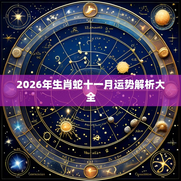 2026年生肖蛇十一月运势解析大全