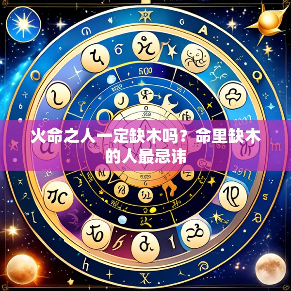 火命之人一定缺木吗？命里缺木的人最忌讳