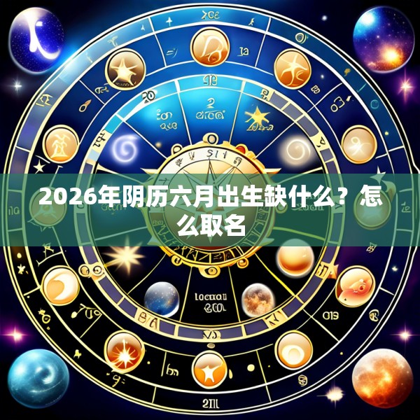 2026年阴历六月出生缺什么?怎么取名